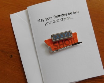 Tarjeta de cumpleaños divertida de golf: saludo hecho a mano Above Par