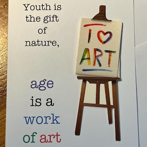 Kunstkarte, Künstlerkarte, Geburtstagskarte für Künstler, Karte für Freund, Freundschaftskarte, Karte für Kunstliebhaber, Malkarte, Farbe, Kunst, Künstler