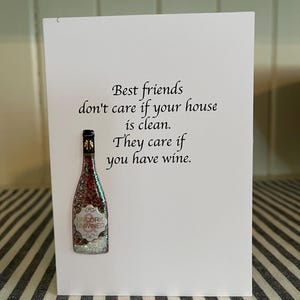 Carte de vin meilleur ami, carte d'ami spécial, amitié, carte de vin d'un ami, carte de meilleur ami, carte de vin pour un ami, amitié, meilleur ami