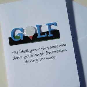 Tarjeta de golf, tarjeta de felicitación de golf, tarjeta de golf, tarjeta para golfista, tarjeta de cumpleaños para golfista, tarjeta de golfista, cumpleaños de golf, golf