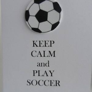 Carte de voeux faite main « Gardez votre calme », Baseball, football, golf, tennis, basketball, soccer, volley-ball, softball
