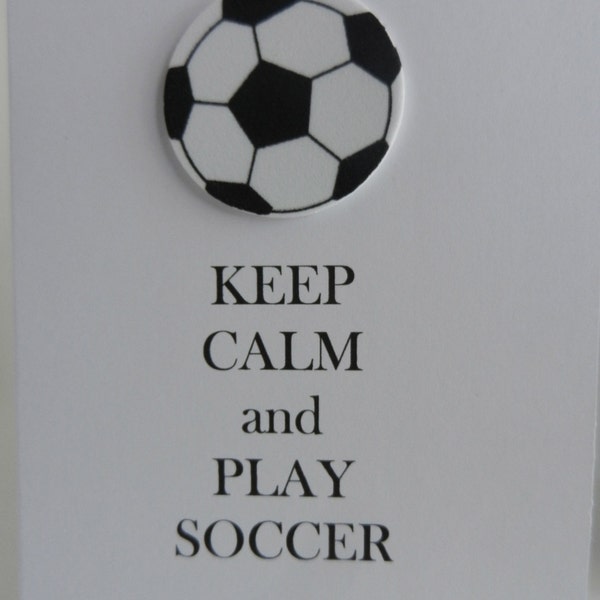 Baseball, Football, Golf, Tennis, Basketball, Soccer, Volleyball, Softball "Keep Calm" Handmade Greeting Card