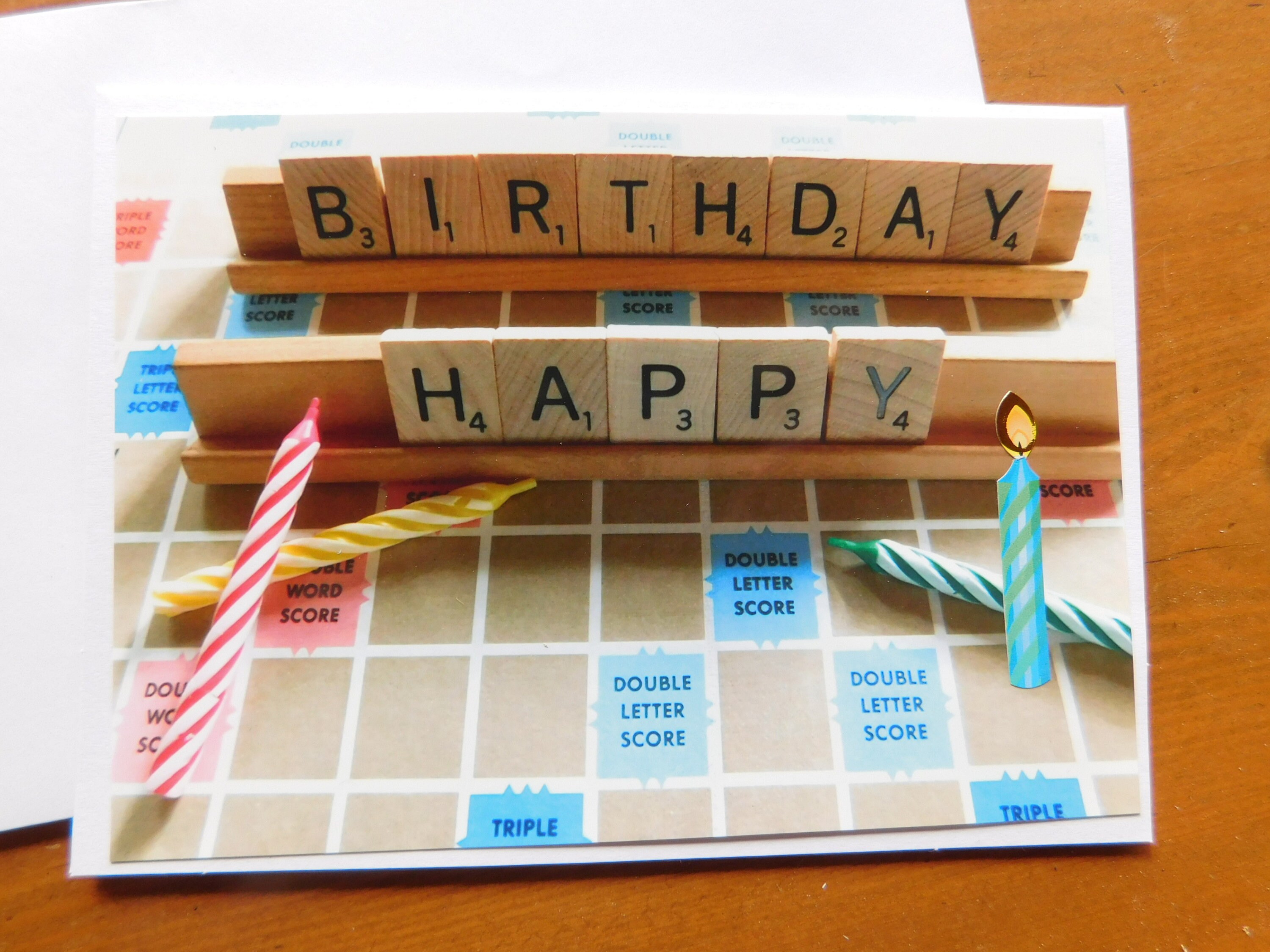 Carte Danniversaire De Scrabble Mots Avec Carte Etsy