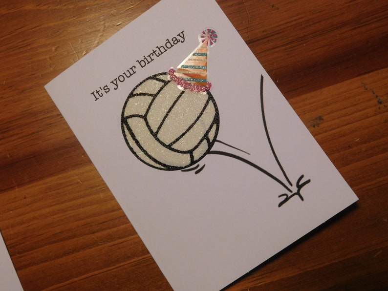 Volleyball Birthday Card Volleyball Birthday Volleyball Etsy