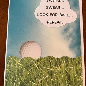 Tarjeta de golf. Cumpleaños de golf, Tarjeta de golf en blanco, Tarjeta de cumpleaños para golfistas, Tarjeta de golfista, Tarjeta de golf, Tarjeta de golf en blanco