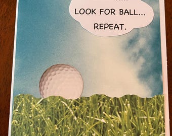 Tarjeta de golf 3D: Divertida tarjeta de cumpleaños para golfistas
