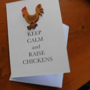 Carte de voeux poulet, élevage de poulets, gardez votre calme, élevage de poulets, carte de poulet, carte d'élevage de poulets, carte de fermier, poulets, carte de poulet