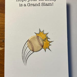 Carte d'anniversaire de baseball, carte d'anniversaire de balle, baseball, balle, anniversaire de baseball, anniversaire de baseball, anniversaire du Grand Chelem