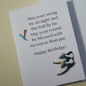 CUMPLEAÑOS DE GOLF, Tarjeta de golf, Bendición de cumpleaños de golf, Tarjeta de felicitación de golf hecha a mano, cumpleaños de golf, tarjeta de cumpleaños de golfista, tarjeta de cumpleaños de golfista