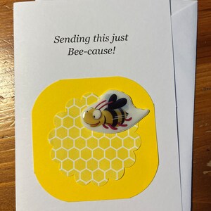 Biene, Karte, Hallo Karte, handgemachte Grußkarte mit Hummel, nur Biene-Ursachen-Karte, Karte für alle Gelegenheiten, denkt an dich