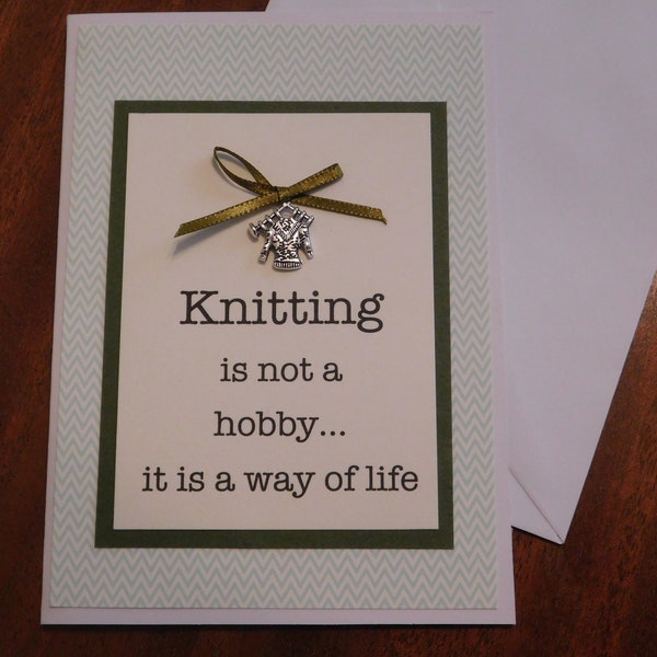 Knitting, Knitting Card, knitter card, knitting lady card, sweater knitting card, card for knitter, knit card, knitting appreciation card