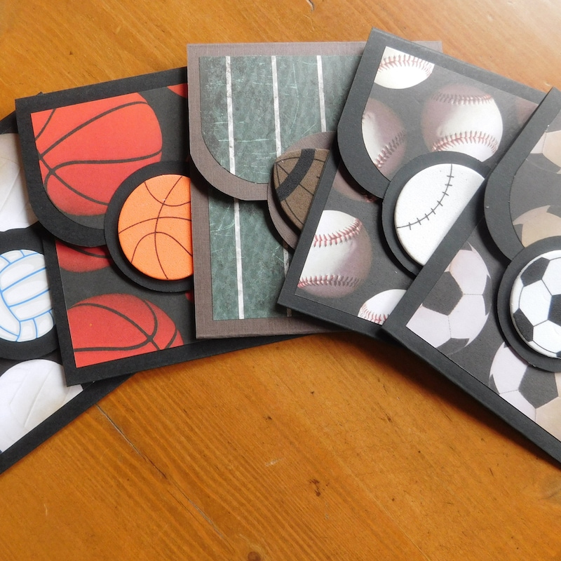 Gift Card Holder, sports Gift Card, Money sports Card,  soccer Card, football Gift Card, volleyball, golf, basketball gift card, baseball