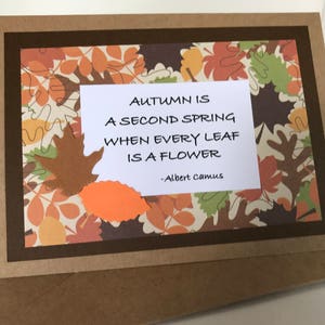 Herbst Karte, Danksagungskarte, handgemachte Grußkarte, Herbstsegen Karte, Herbstlaub Karte - Herbst Hinweis Karte - Herbst Zeit Karte