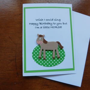 Pferd Geburtstagskarte, Pferd Karte, Pferd Geburtstag, lustiges Geburtstagsauto, - Geburtstag handgemachte Grußkarte, Pferd lustige Karte, artsy Eichel