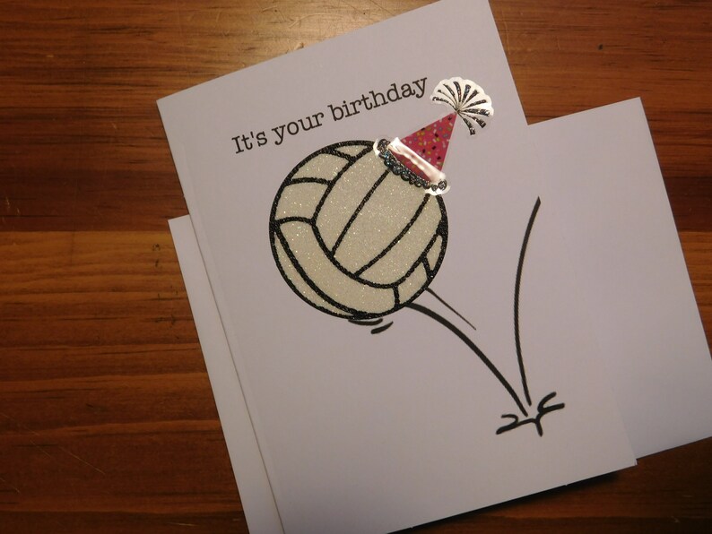 VolleyballGeburtstagskarte Volleyball Geburtstag Etsy
