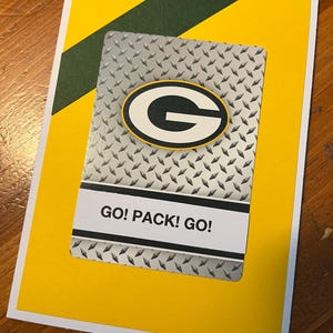 Green Bay Packers Birthday Card: Handmade Football Card