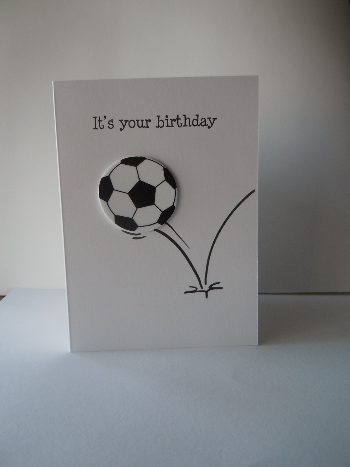 Biglietto Di Compleanno Divertente A Tema Calcio - Cartolina Per Lui Con Busta - Interno Vuoto Per Messaggio Personale, Prodotto Nel Regno Unito