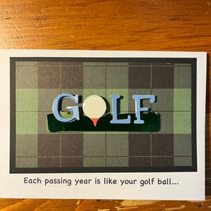 Tarjeta de cumpleaños de golf, Cumpleaños de golf, Tarjeta de golf, Tarjeta de cumpleaños para golfista, Tarjeta de felicitación hecha a mano de golf, Tarjeta de golfista, Tarjeta de cumpleaños de golfista, Golf