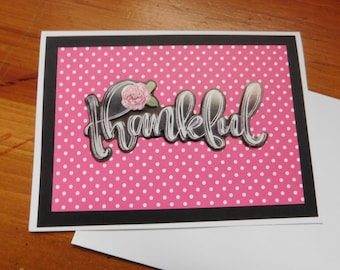 Thankful card, thank you card, appreciation card, thankful, thank you card, special thanks card, giving thanks card, thankful
