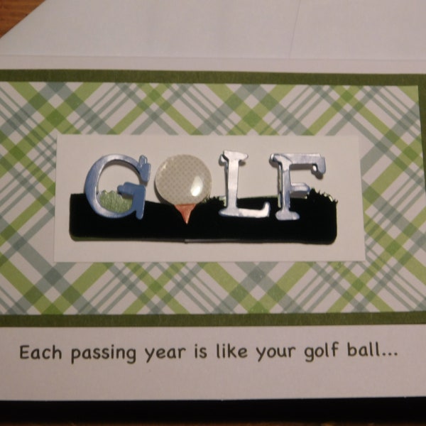 Golf Birthday Card. Golf Birthday, Golf Card, Birthday Card for Golfer, Golfer Birthday Card, Golfing Birthday Card, Golfing card