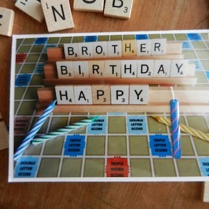 Geburtstagskarte für meinen Bruder, Geburtstagskarte für Papa, Geburtstagskarte für Papa, Scrabble Geburtstagskarte, Geburtstagskarte für Papa, Geburtstagskarte für Papa, Geburtstagskarte mit Spruch