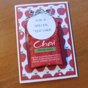 Teacher Card, Teacher Appreciation Card, Special Teacher Greeting Card, Teacher tea bag card, best teacher card,special teacher card