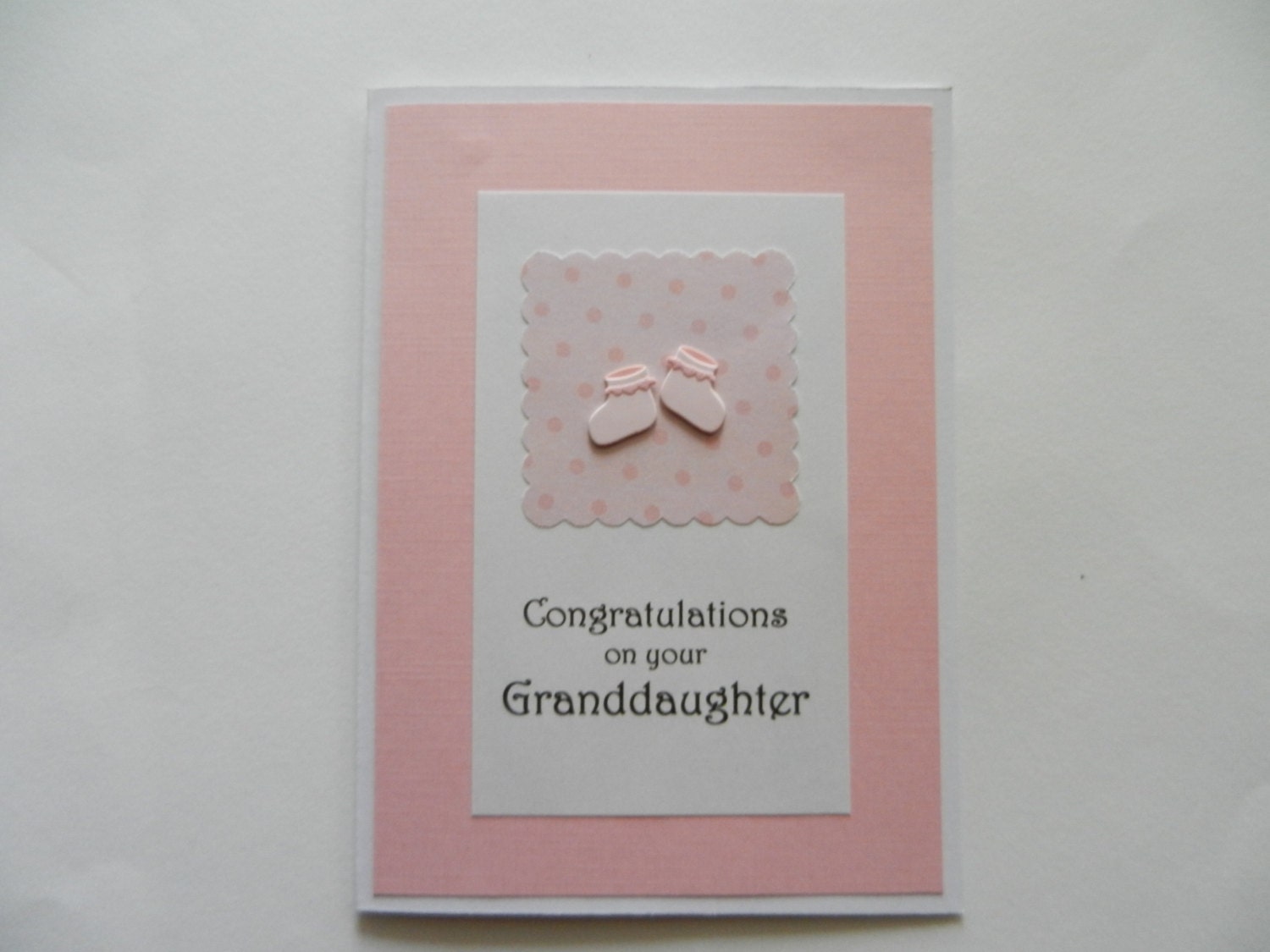 Handgemachte Glückwunschkarte Zur Enkelin – Mit Strass & Glitzer, Pink, 16x16 Cm, Inkl. Umschlag