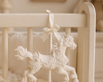 Carousel Horse Ornament | Handmade Keepsake (Jesmonite)