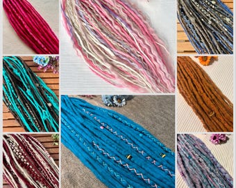 Custom Dread Extensions – Choose Your Color & Quantity – Handmade Wool or Kanekalon Set