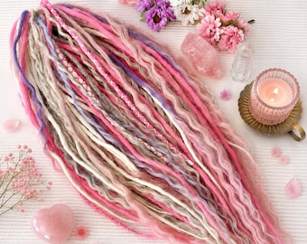 Blonde Pink Violet Kanekalon Dreads – Barbie Style Boho Festival Hair Set - Ready to Ship