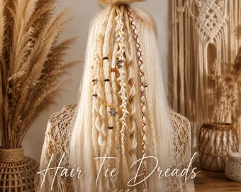Blonde Kanekalon Dreads & Braids Ponytail Set – Boho Festival Hair Piece - Ready to Ship