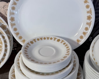 Corningware Corelle Butterfly Gold Plates Saucers Platters Mix and Match or SET