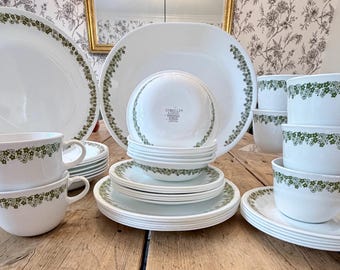Vintage Corelle Spring Blossom Crazy Daisy Plates Cups Platter Bowls