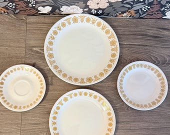 Corningware Corelle Butterfly Gold Plates Platters Bowls Lunch Mix