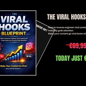 Viral Hooks Blueprint | Social Media Growth Guide | TikTok & Instagram Hooks That Go Viral | Content Creator Ebook | Digital Download
