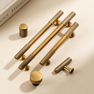 Antike Messing Gerändelte Schrankgriffe: Wohnkultur