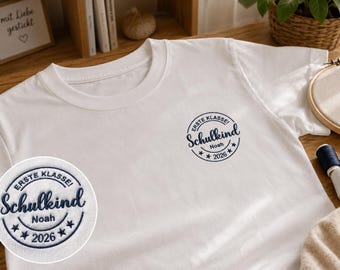 First Grader T-Shirt Personalized T-shirt for children Schoolchild 2026 shirt with name Gift for starting school Back to school T-shirt 2026