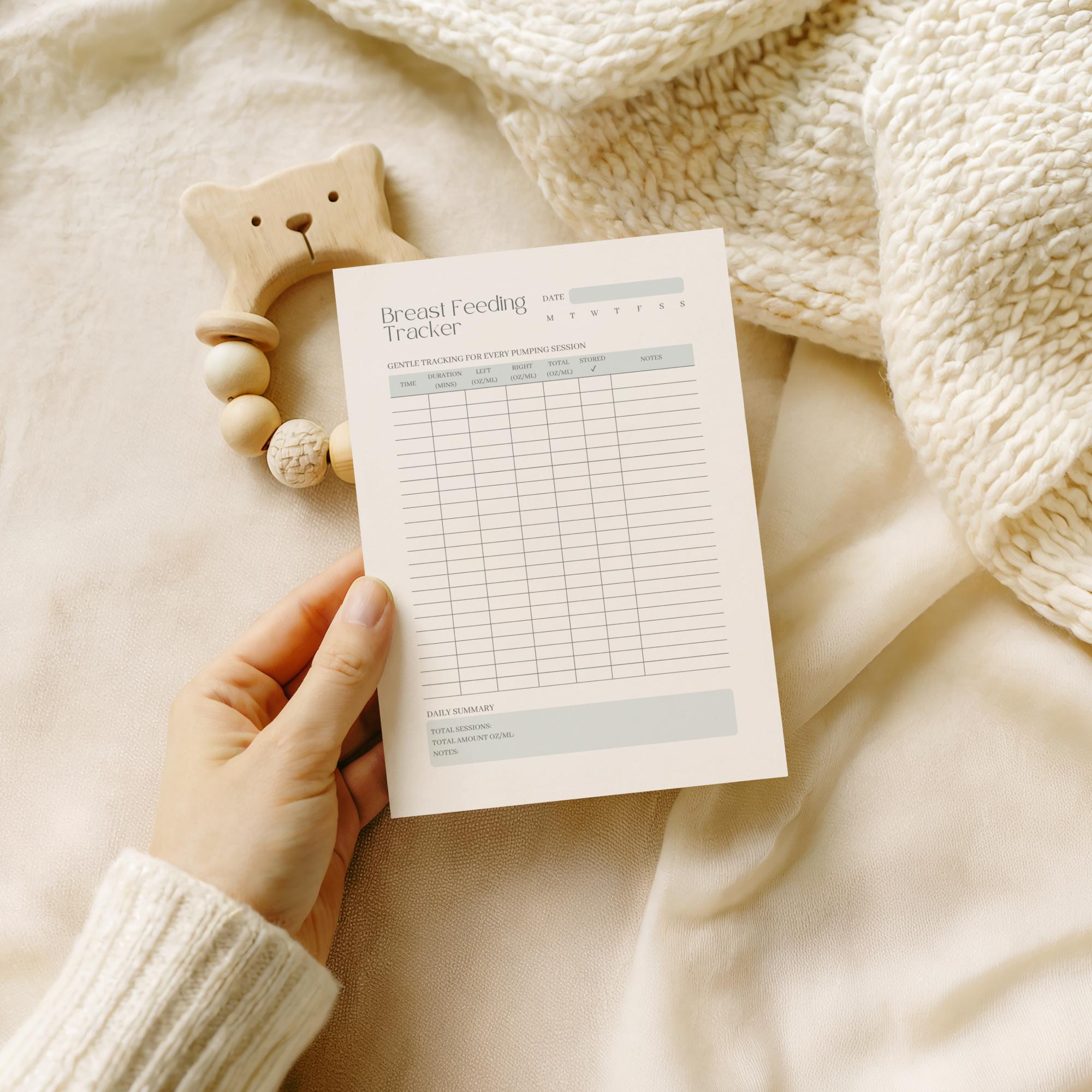Baby Feeding Log Printable PDF, Minimalist Newborn Tracker A4 ...