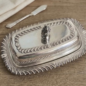 Vintage Silver Butter Dish