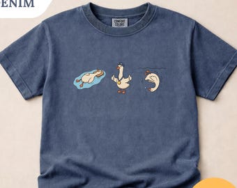 Swim Team Silly Goose Kids Shirt Comfort Colors 9018 | Funny Youth Swimmer Pool Graphic Tee