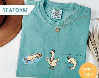 Silly Goose Swim Shirt — Funny Swimmer Gift | Comfort Colors Swim Team Shirt | Swimming Teacher Lifeguard T-shirt