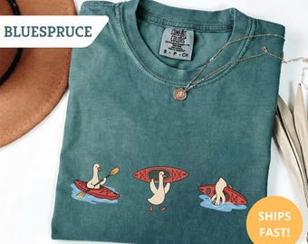 Silly Goose Kayaking Shirt — Funny Kayaker Gift for Lake Lover | Adventure Camping Kayak Lover Tee
