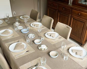 Gepersonaliseerde Placemat Stad - Custom Map Placemat Vegan Leather Champagne - Housewarming Cadeau - Luxe Tafeldecoratie - Place Maps