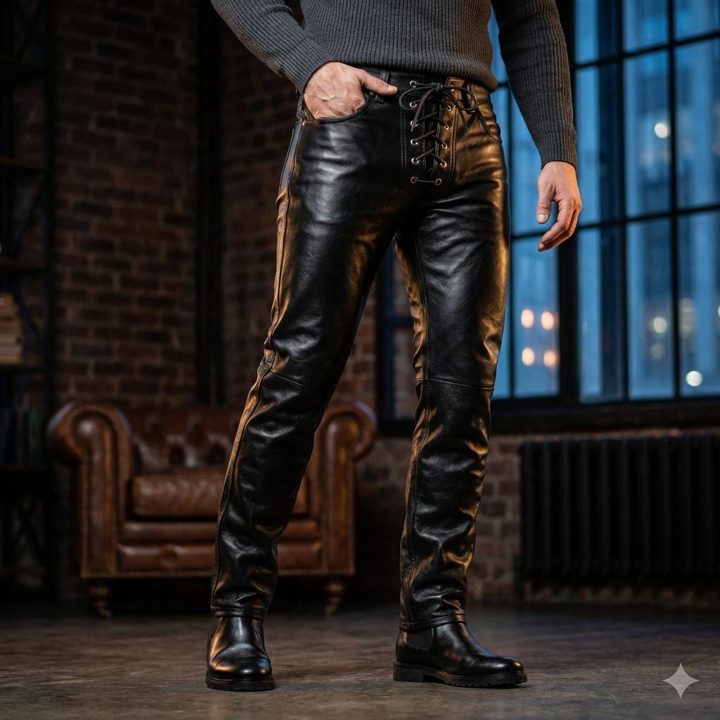 Lace Fly Leather Pants - Etsy