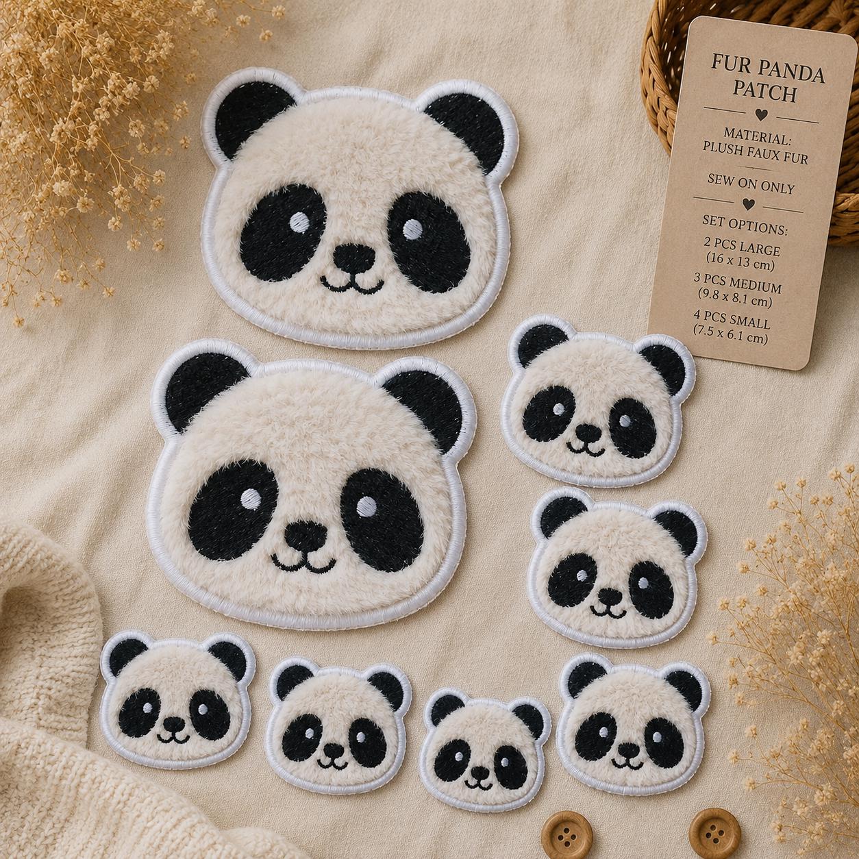 ●PANDA BEARS【SABADO】PATCH SET Large Panda Patches - Etsy