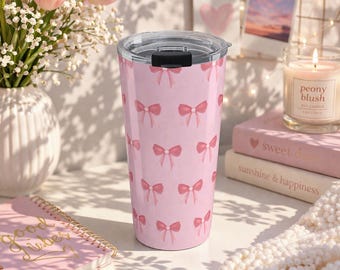 tumbler | pink bow