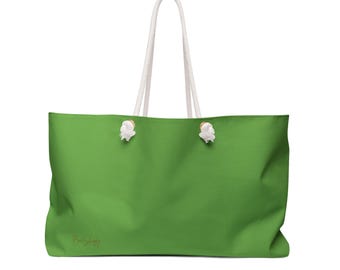 Solid Green Oversized tote Bag