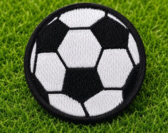 Soccer Ball Embroidered Patch 3 Inch Football Sports Applique Iron-On Sew-On Badge for Jacket Backpack Ha