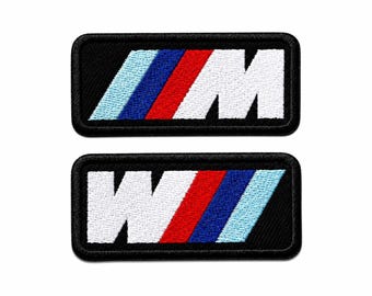 Performance Stripe Embroidered Patch Racing Style Iron On Sew On Applique Badge for Jacket Backpack Hat Clothing UK