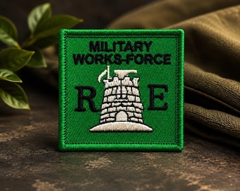 Military Workforce Embroidered Patch Green Tactical Iron On Sew On Applique Badge for Jacket Backpack Vest Gear